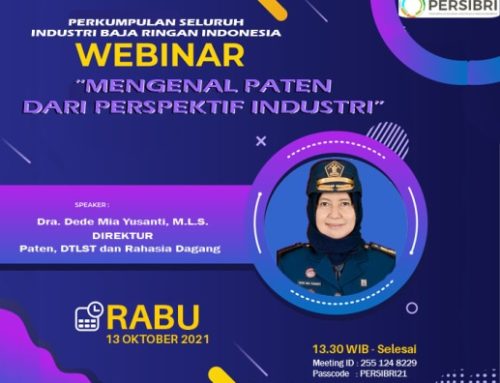 Webinar PERSIBRI “Mengenal Paten dari Perspektif Industri”